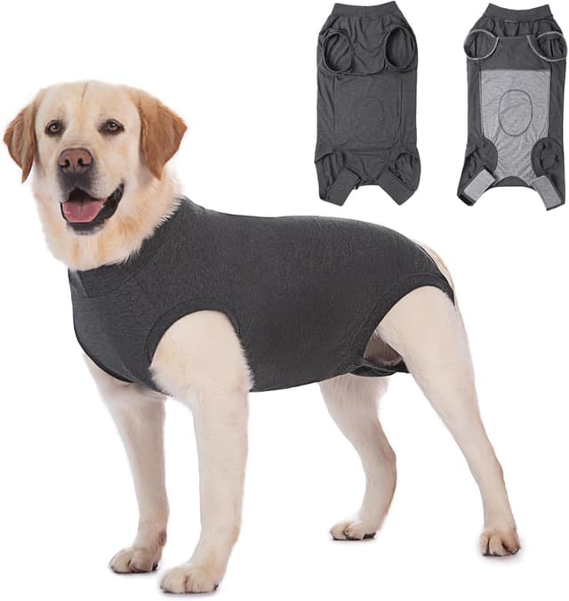 Detalle de Axcimond Dog Surgery Recovery Suit (Medical Pet Shirt) – post-op alternative to a cone, for female & male dogs