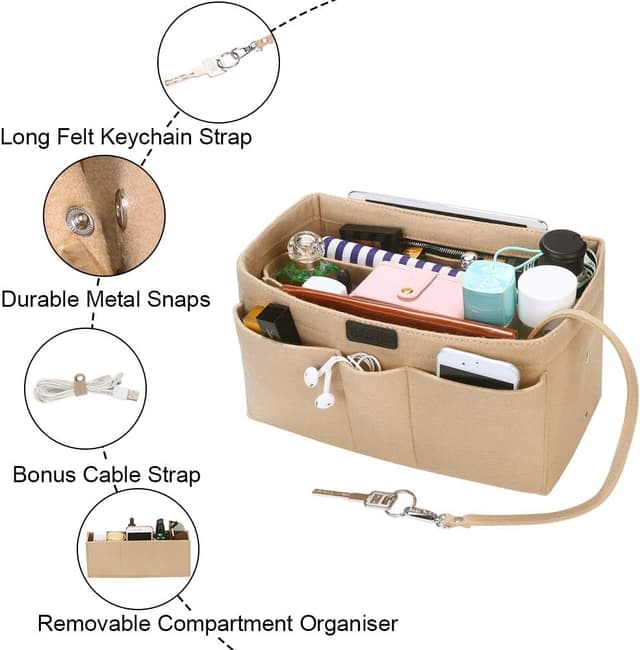 Detalle 2 de Betoores XL Felt Bag Organiser insert for Speedy tote