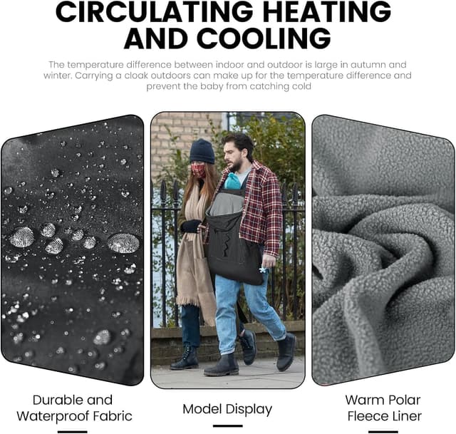 Thumbnail 4 de Orzbow Couverture de Portage Bébé Imperméable Dinosaure Noir 💤