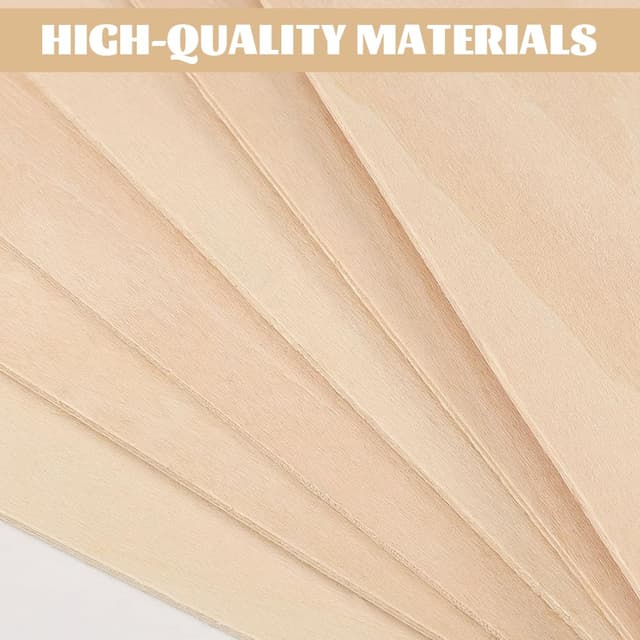 Detalle 1 de 8x Sperrholplatten 3 mm (A3, 420 x 300 x 3 mm) aus Lindenholz für Basteln, Laser & Modellbau