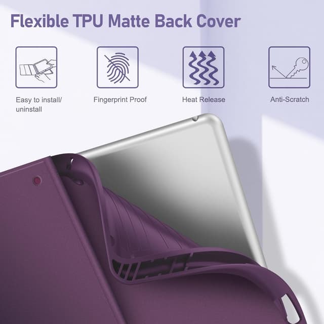 Thumbnail 6 de FINTIE Tastatur Hülle für iPad 10,2 Zoll (9./8./7. Gen, 2019–2021) mit QWERTZ, Pencil-Halter und abnehmbarer Bluetooth-Tastatur – Lila