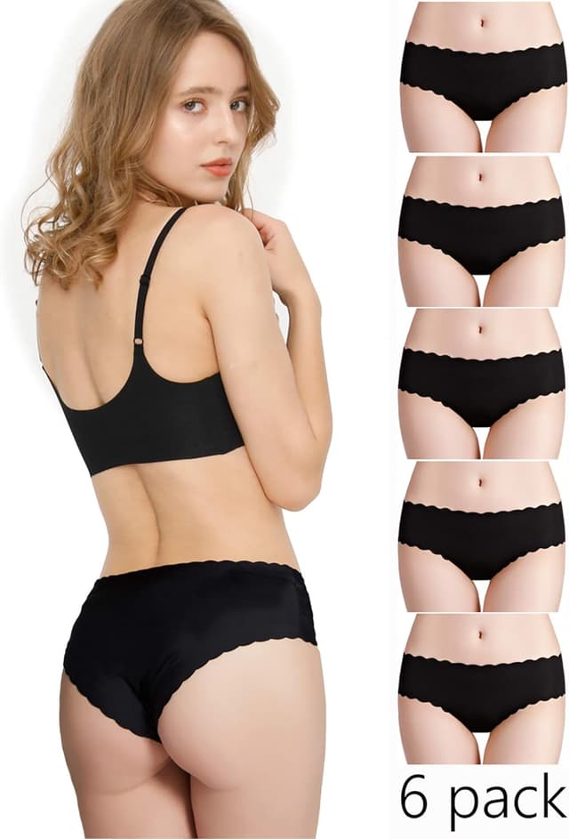 Detalle de Culottes femme Donpapa sans couture en microfibre (lot 3/6) – invisibles sous les vêtements