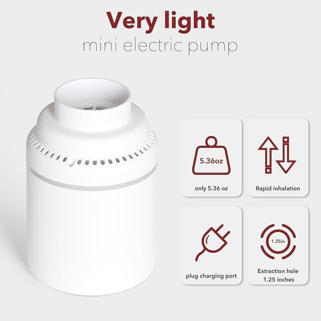 Detalle de GONGSHI Vacuum Storage Bags (24-Combo) with Electric Pump — Space-Saving Seal Bags for Clothes, Blankets, Pillows