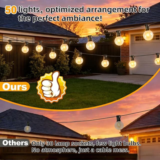 Thumbnail 3 de GPATIO LED Lichterkette 30 m Außen IP45