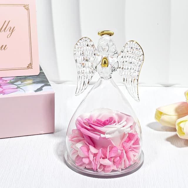 Detalle de Yamonic Ewige Rose Engel Geschenk 13 cm