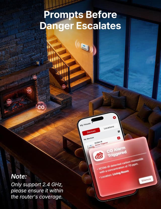 Detalle de X-Sense CO alarm with Wi-Fi and app