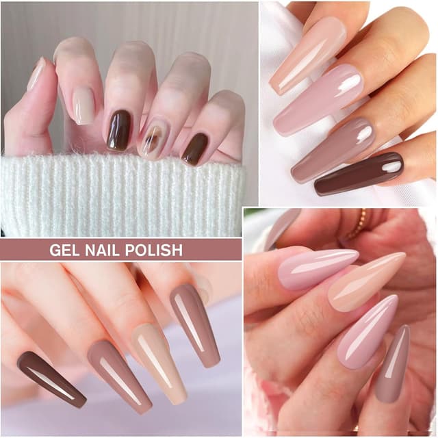 Thumbnail 6 de Shining She UV-Nagellack Set mit 6 Farben (Herbst/Winter Nude & Beige Töne) – Soak-off für LED/UV, 8 ml