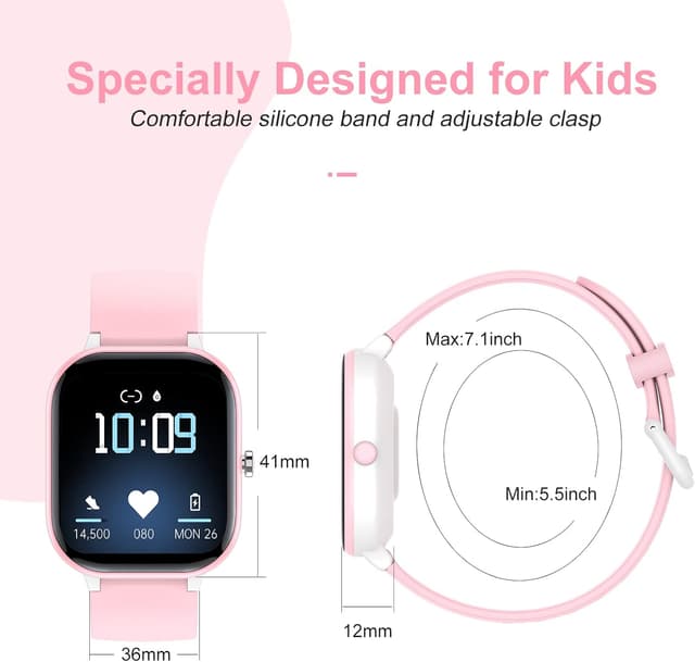 Thumbnail 6 de HENGTO Activity Tracker bambini IP68 rosa