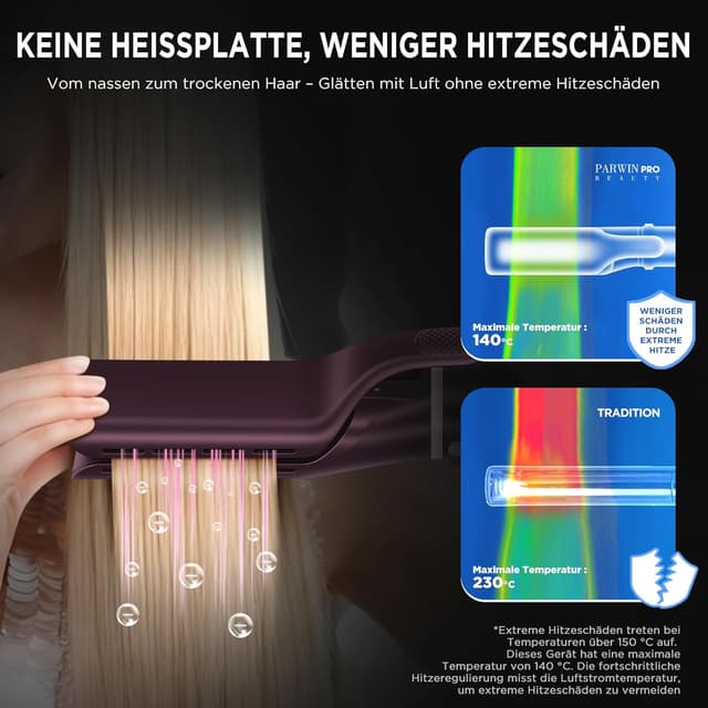 Detalle de PARWIN PRO BEAUTY MaxAIR 2.0 7-in-1 Airstyler Set (Doppelspannung) „Jasper Plum“