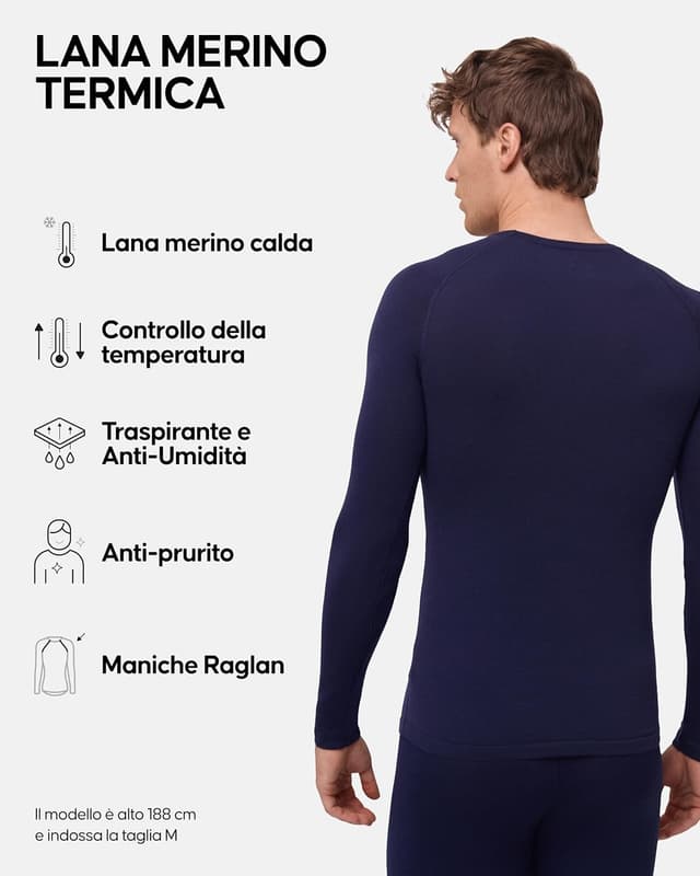 Detalle de DANISH ENDURANCE Maglia Termica Uomo 180 g/m²