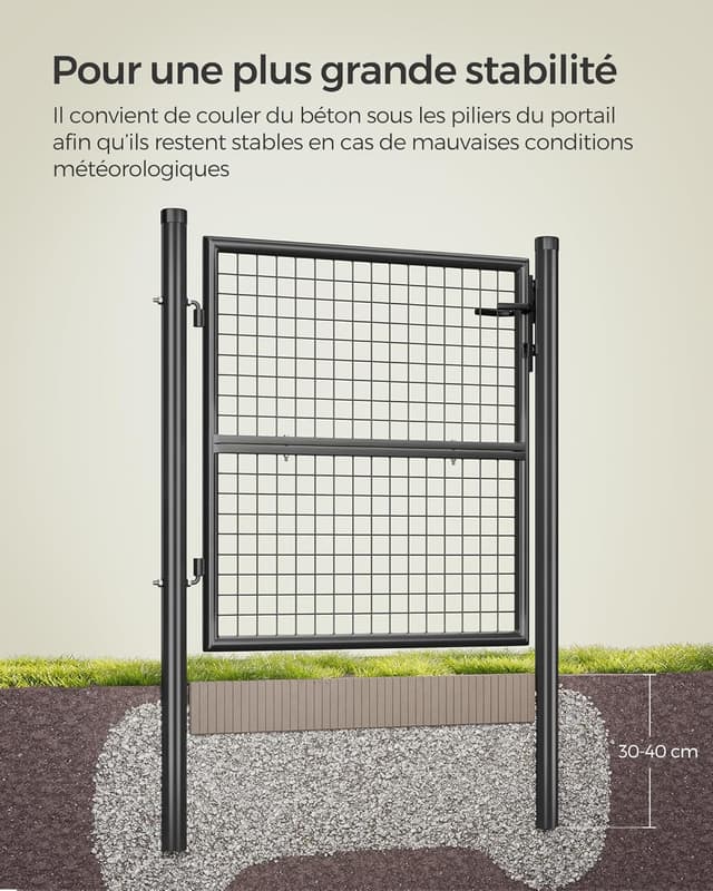 Detalle de Portillon jardin SONGMICS GGD150A01 106 x 100