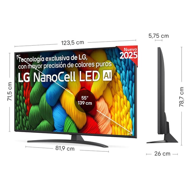 Thumbnail 1 de LG 55NANO81A6A TV LED NanoCell 4K Smart 📺