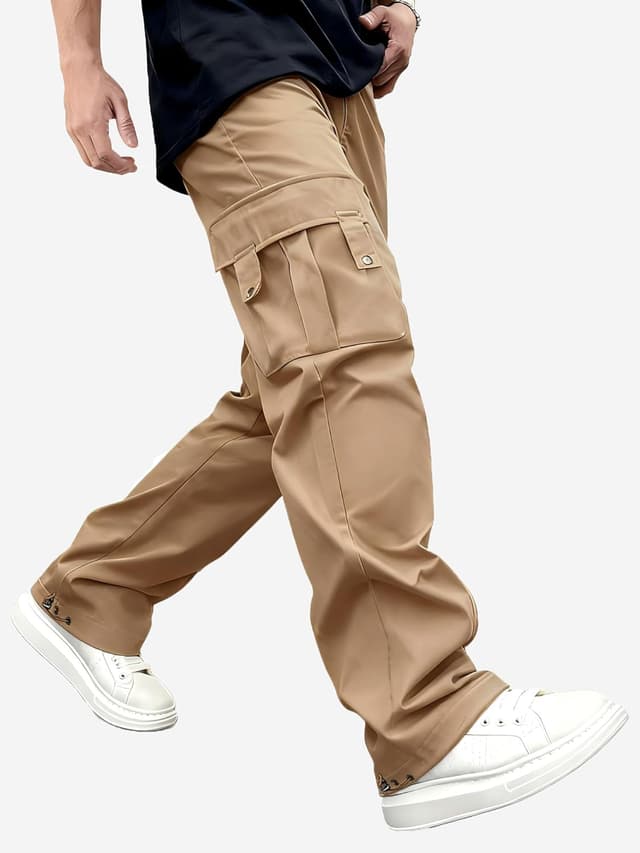 Detalle de HOTake Men’s Relaxed Fit Stretch Cargo Pants