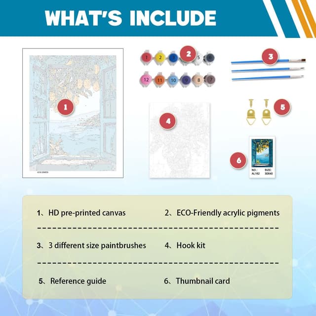 Thumbnail 4 de Yaostarart Coastal Lemon Tree Paint by Numbers 12x16in 🎨