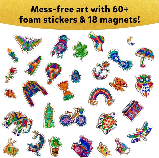 Thumbnail 5 de Skillmatics Foil Fun Pretty Patterns 18 magnets