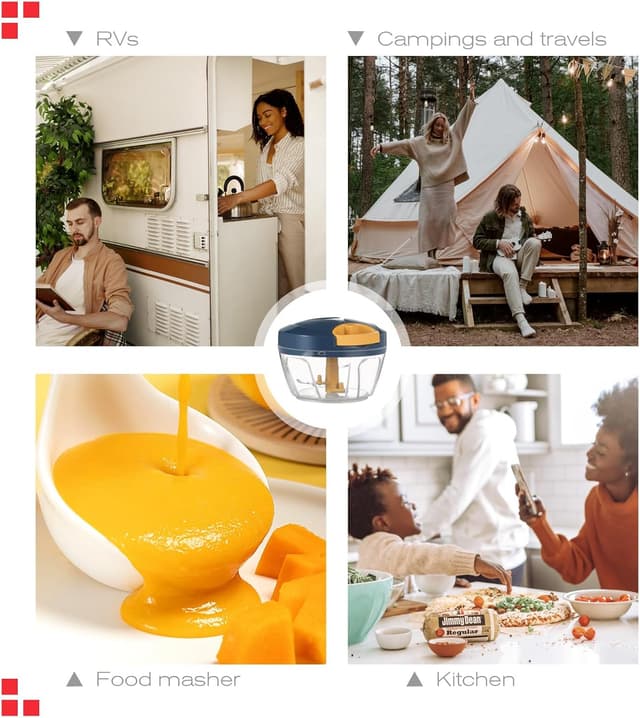 Thumbnail 5 de Ourokhome Manual Food Chopper 500ml 🥗