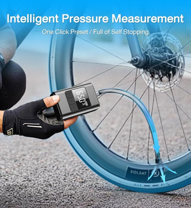 Thumbnail 3 de Mini Electric Bike Pump 120 PSI portable pump