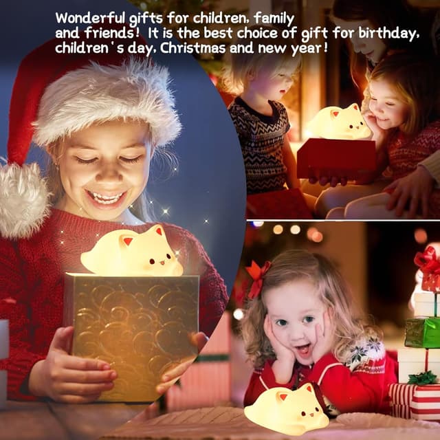 Thumbnail 6 de ZKLiLi lámpara nocturna de silicona gato 16 colores