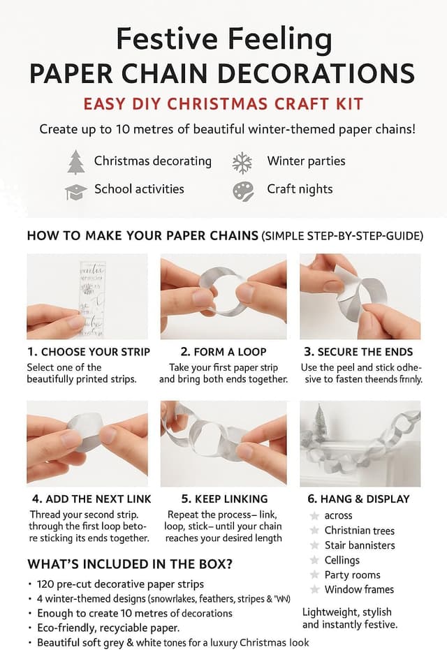 Thumbnail 3 de eBoutik Paper Chain Kit Golden Stars