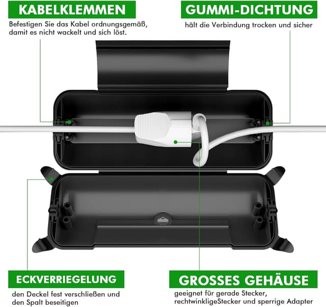 Detalle 1 de RESTMO IP44 Kabelbox 290×110×75 mm 🔌