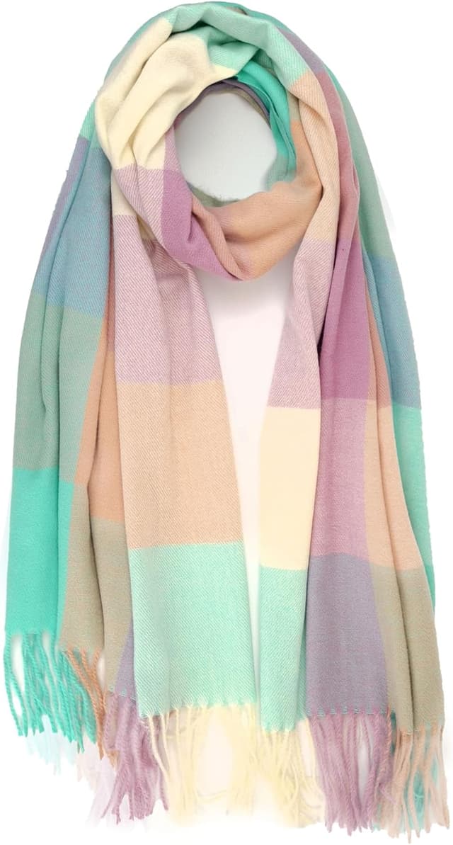 Detalle 2 de GLORIS Schal warm XXL für Damen im Winter – kuschelig, groß & kariert