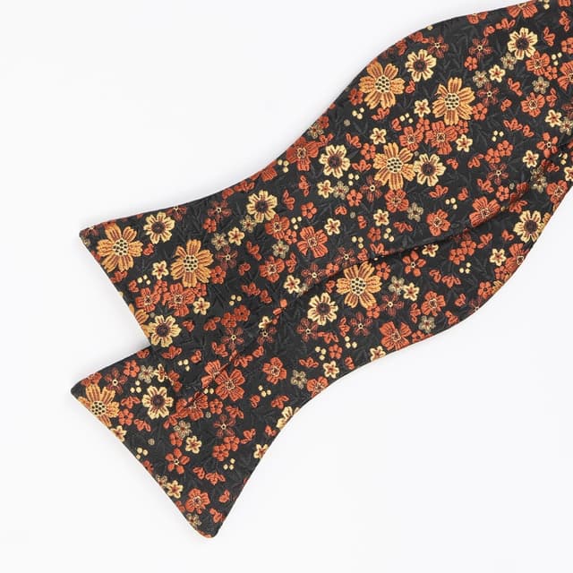 Detalle de Alizeal Floral Self Tied Bow Tie & Pocket Square Set for Weddings and Parties