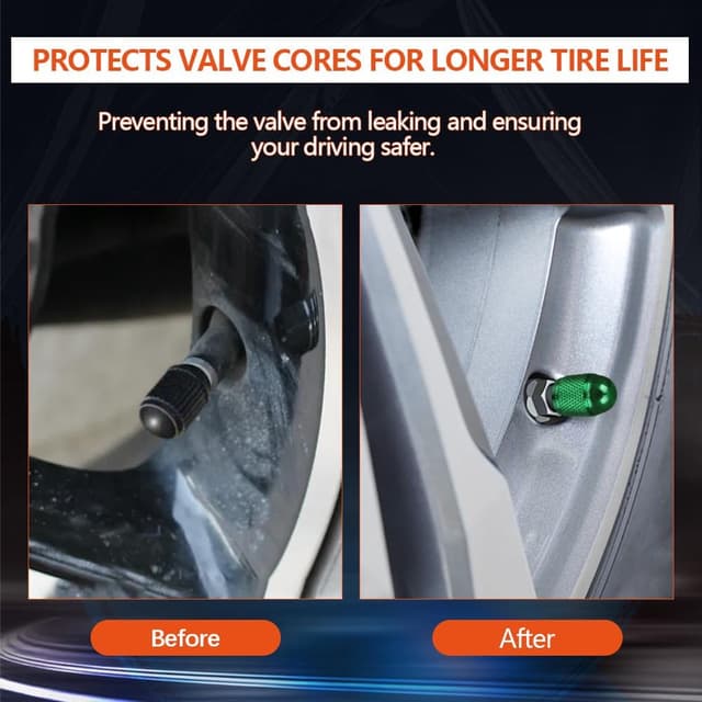 Thumbnail 6 de SENZEAL Valve Caps Bullet Style 5Pcs