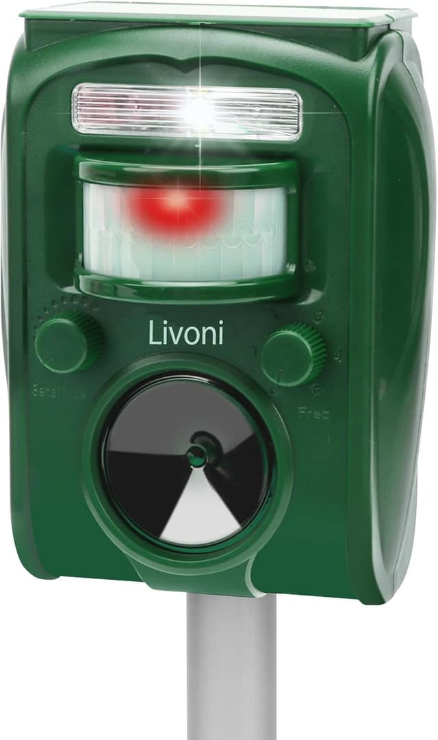 Imagen de Livoni Cat Repellent Foxes Repellers Ultrasonic Solar en OfertitasTOP