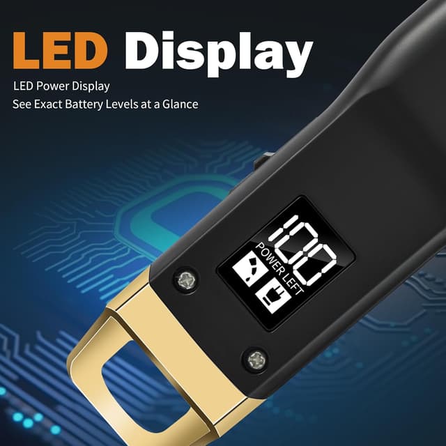 Detalle de Elehomyou Beard Trimmer for Men (Rechargeable, Cordless) for Face, Neck & Body Grooming