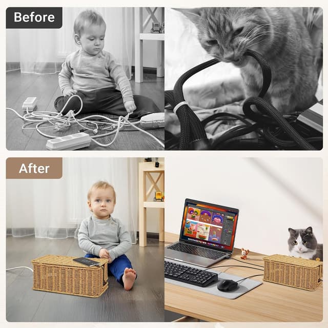 Thumbnail 4 de IXTRA Handmade Cable Management Box 33cm