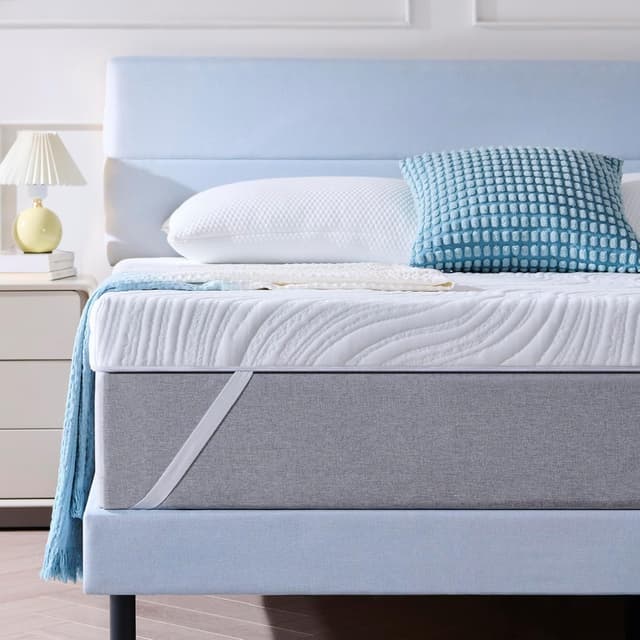 Detalle de Hiimgo Surmatelas 180 x 200 x 7,5 cm en mémoire de forme gel (housse lavable)
