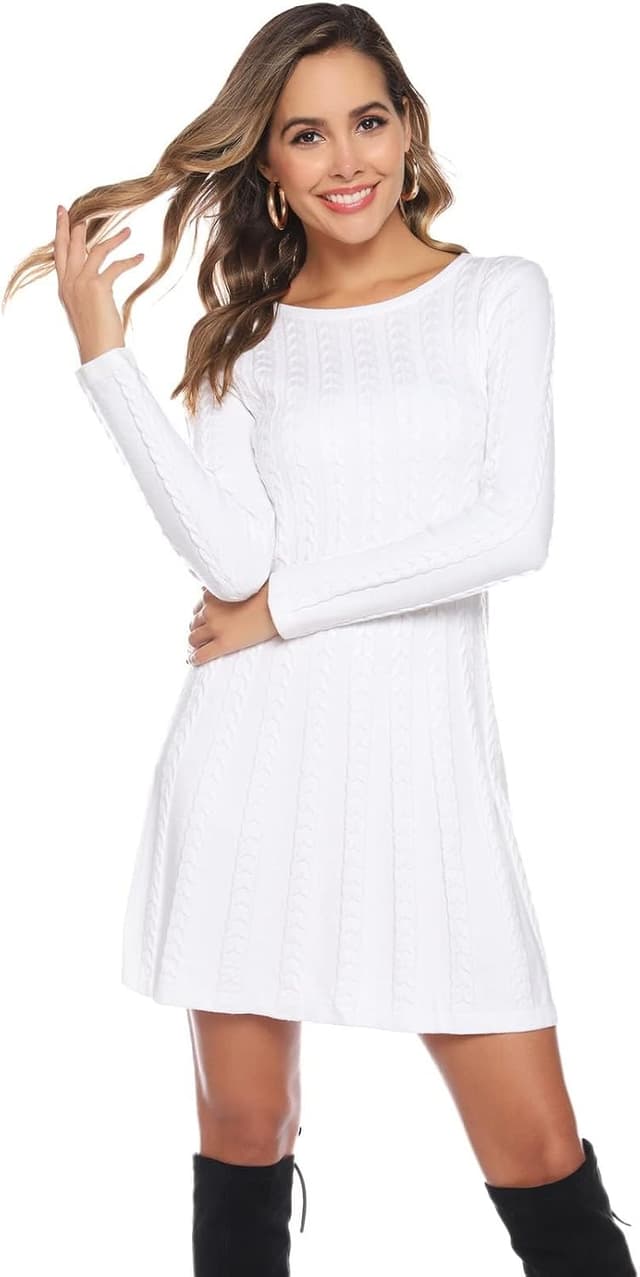 Detalle de Gyabnw robe pull hiver tricot col rond