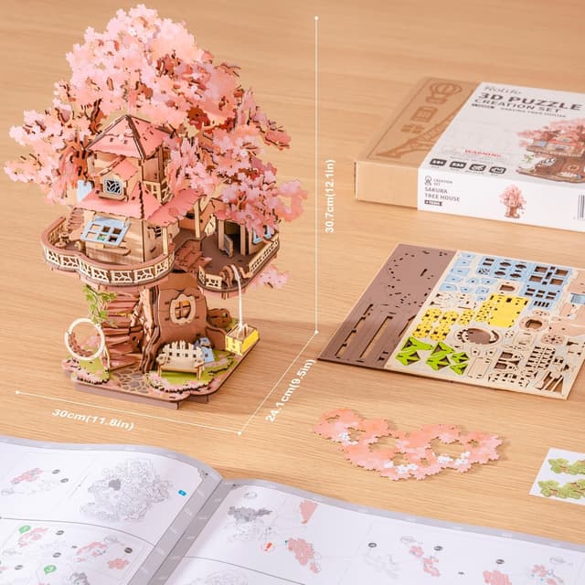 Thumbnail 3 de Rolife Puzzle 3D Casa Sakura Árbol