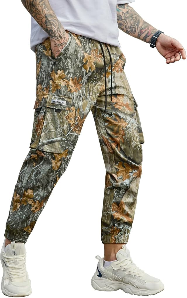 Thumbnail 6 de JEMLDL Men’s Cargo Joggers Pants with Elastic Waist & Drawstring