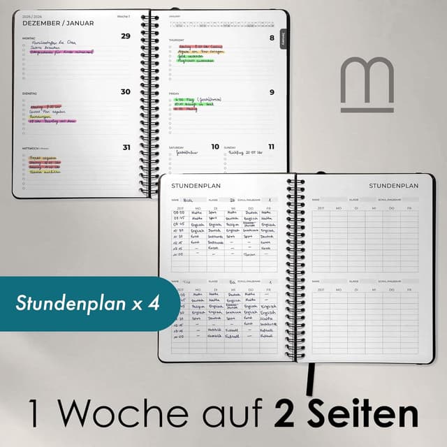 Detalle 2 de Terminplaner 2026 A5 Wochenplaner đź“’
