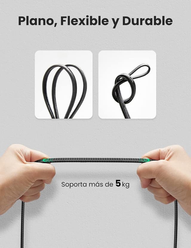 Detalle 2 de UGREEN Cable Ethernet Red RJ45 Trenzado 10Gbps 15m