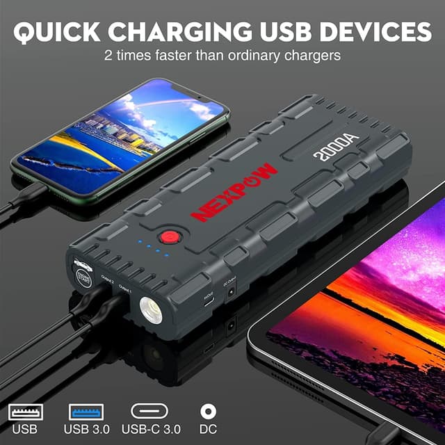 Thumbnail 3 de NEXPOW Starthilfe Powerbank 2000A Auto-Starter