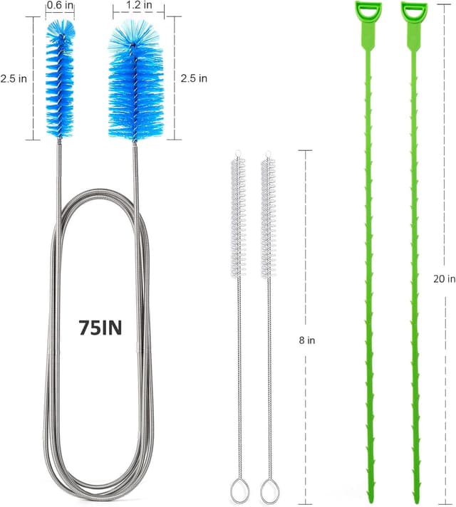 Detalle 2 de Drain Unblocker Tools 75 Inch Flexible Long Pipe Cleaner Brush Set (2 pack)