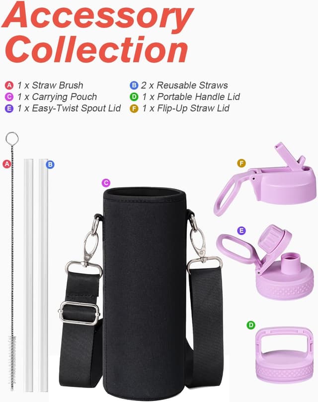 Thumbnail 6 de Coolflask Borraccia termica 680 ml rosa glitterato