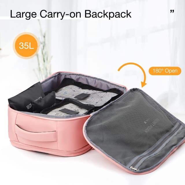 Detalle de Lekesky Travel Backpack Cabin Size 17-Inch Laptop Carry-On Waterproof Rucksack (Water-repellent)