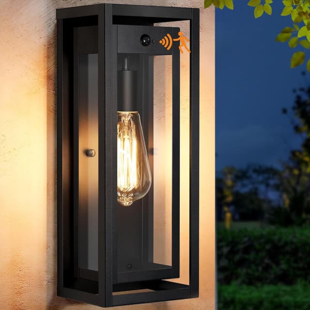 Detalle de Outdoor motion sensor wall lights 3 modes