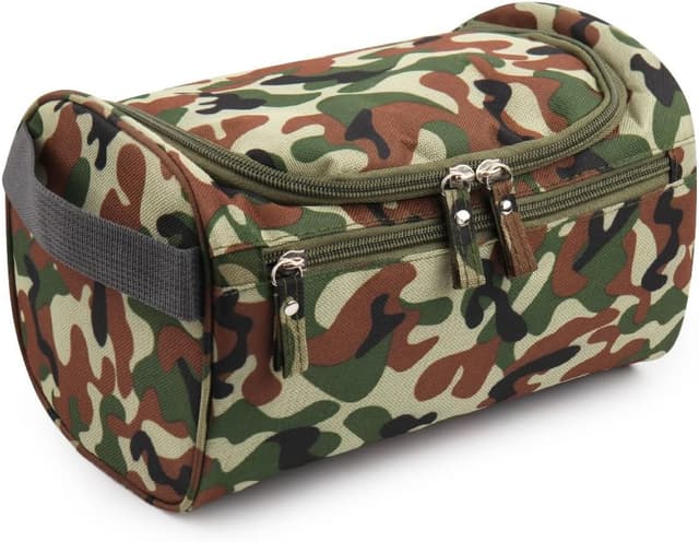 Detalle de ONEGenug Kulturbeutel Reise Kulturtasche 25x15x15 cm – zum Aufhängen für Herren & Damen