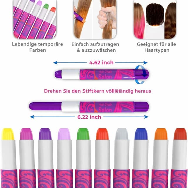 Detalle de Desire Deluxe Hair Chalk 10 Farben 💄