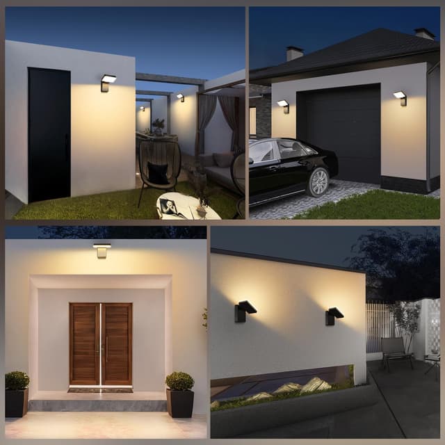 Thumbnail 6 de Kingwen applique murale esterno LED 40W 3000K IP65 con pannello rotante a 360°