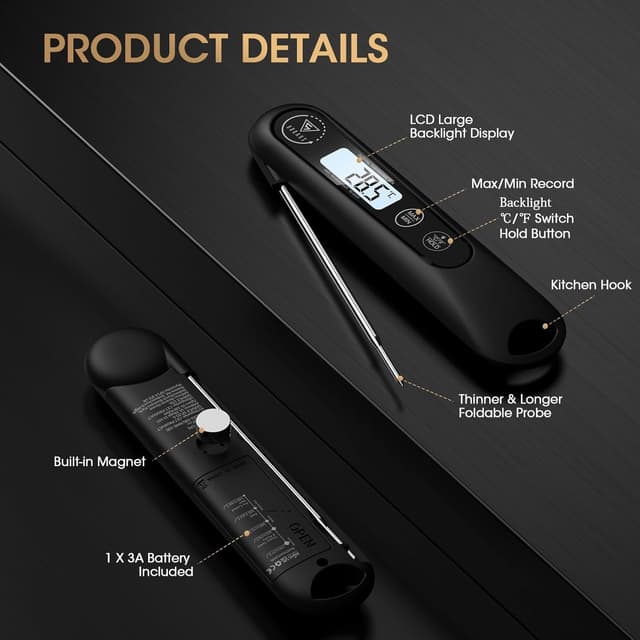 Thumbnail 6 de DOQAUS 3S Instant Read Meat Thermometer 12cm