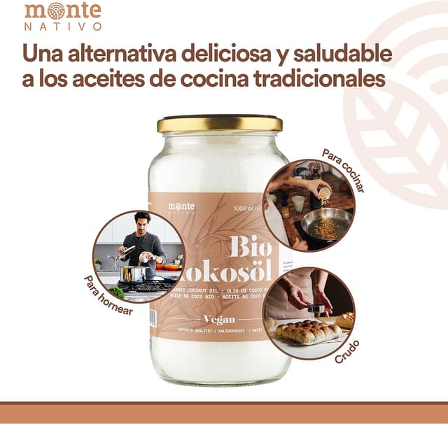 Detalle 2 de MonteNativo Aceite de Coco Orgánico 1000 ml