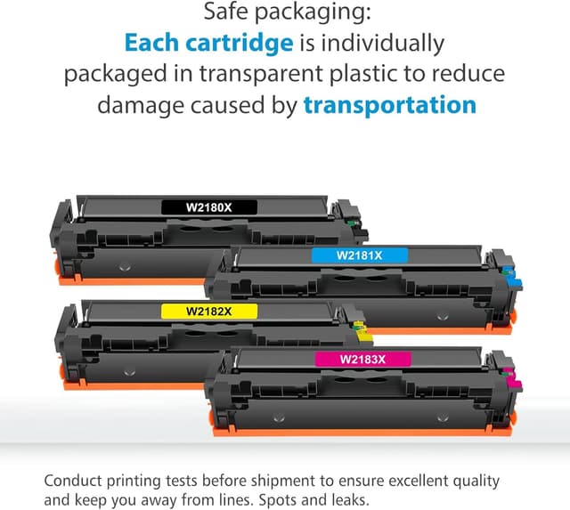 Detalle 2 de Fireink 218X Compatible Toner Cartridges 4-Pack (with Chip) for HP 218A / LaserJet Pro 3201dw & MFP 3301 Series