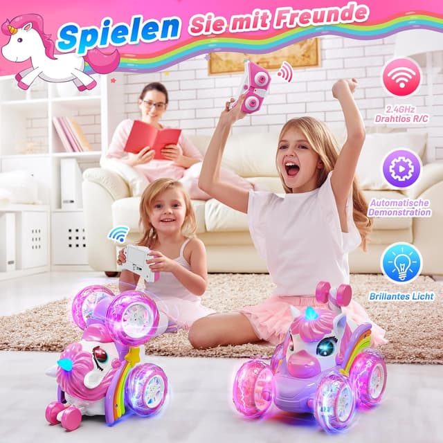 Detalle 2 de Hot Bee ferngesteuertes Einhorn-Auto für Mädchen