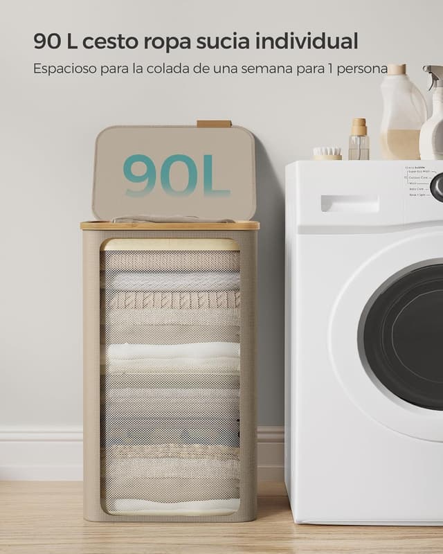 Thumbnail 2 de SONGMICS Cesto de Ropa 90 L LCB509N01V1