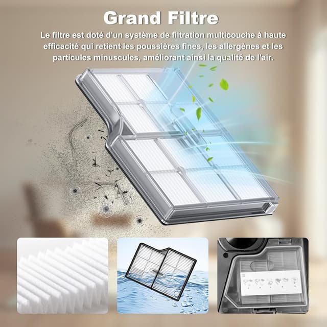 Thumbnail 6 de Yivy kit d’accessoires pour Roborock SAROS 10 / G30 (lot de 30) : brosses, filtres, serpillières et sacs